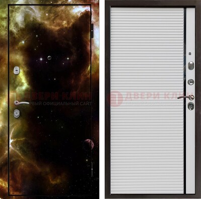 Стальная дверь с фотопечатью космоса ДФ-14 в Апрелевке