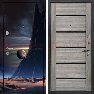 Стальная дверь с фотопечатью космоса ДФ-49 в Апрелевке