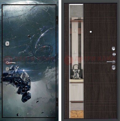 Железная дверь с фотопечатью космической фантастики ДФ-51 в Апрелевке
