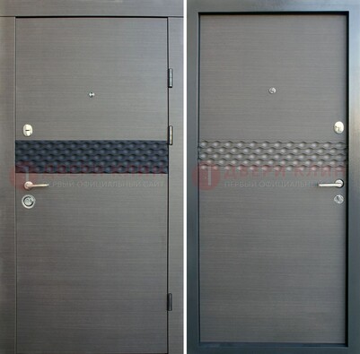 Темно-серая стальная дверь с МДФ ДМ-218 в Апрелевке