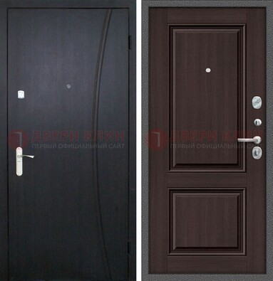 Темная стальная дверь с МДФ панелями ДМ-362 в Апрелевке