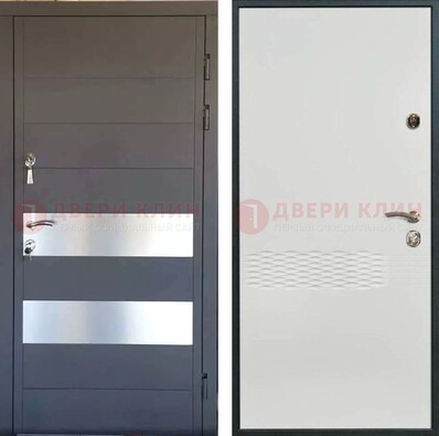 Металлическая дверь МДФ темная и светлая ДМ-420 в Апрелевке