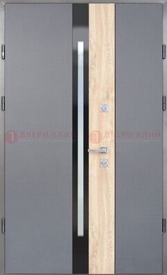 Полуторная металлическая дверь с МДФ ДМ-503 в Апрелевке