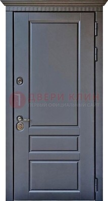 Тёмная входная дверь для коттеджа с МДФ ДМ-528 в Апрелевке