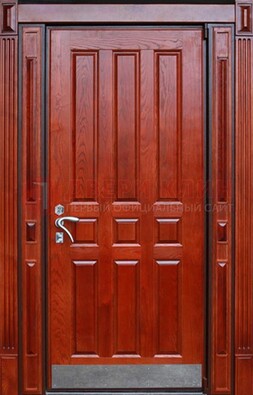 Красная входная дверь для улицы с МДФ ДМ-532 в Апрелевке
