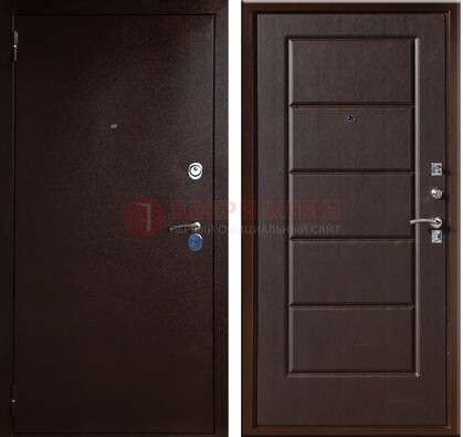Темная входная дверь с порошковым окрасом ДП-113 в Апрелевке