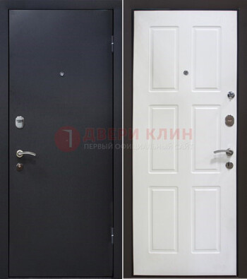 Черная металлическая дверь с порошковым покрытием ДП-193 в Апрелевке
