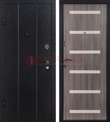 Черная стальная дверь с порошковым окрасом ДП-199 в Апрелевке