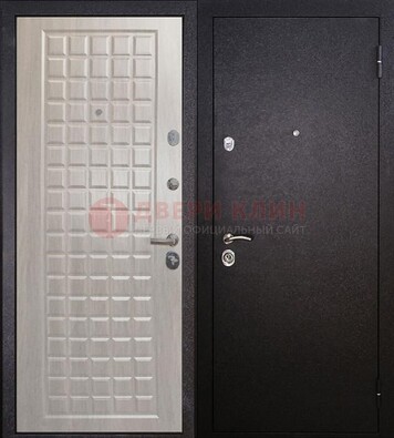 Черная входная дверь с порошковым покрытием ДП-206 в Апрелевке