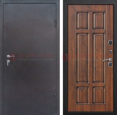 Темная входная дверь с порошковым покрытием с МДФ панелью ДП-235 в Апрелевке