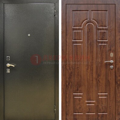 Металлическая дверь Темное серебро с порошковым покрытием и МДФ ДП-271 в Апрелевке