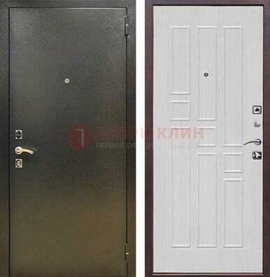 Входная дверь Темное серебро с порошковой отделкой и терморазрывом МДФ ДП-282 в Апрелевке