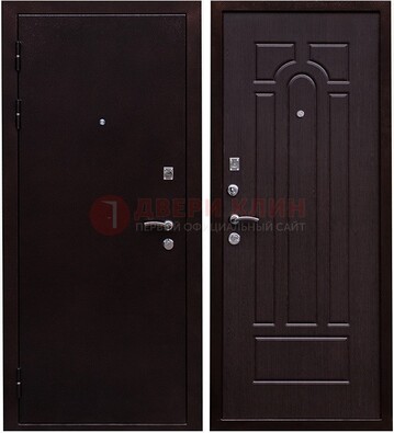 Черная стальная дверь с порошковым покрытием ДП-35 в Апрелевке