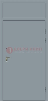 Серая техническая дверь ДПП-16 в Апрелевке