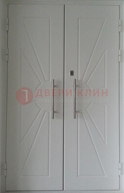 Парадная двухстворчатая дверь с фрезерованным МДФ ДПР-14 в Апрелевке