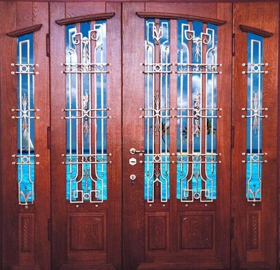 Парадная дверь со вставками из стекла ДПР-55 с шумоизоляцией в Апрелевке