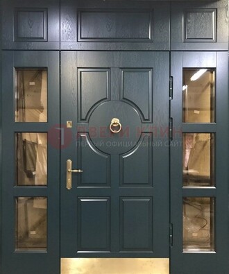 Стальная парадная дверь ДПР-64 со стеклопакетом в Апрелевке