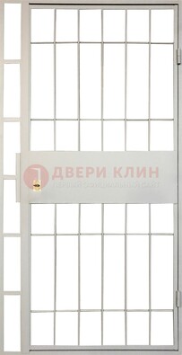 Железная решетчатая дверь в белом цвете ДР-19 в Апрелевке