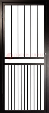 Коричневая одностворчатая железная решетчатая дверь ДР-24 в Апрелевке