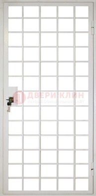 Белая металлическая решетчатая дверь ДР-2 в Апрелевке