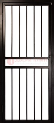 Темная стальная решетчатая дверь для дома ДР-45 в Апрелевке