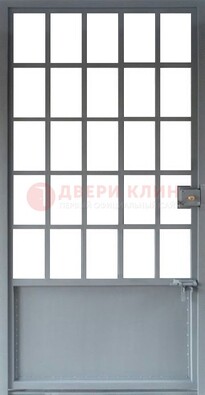 Металлическая решетчатая дверь в сером цвете ДР-7 в Апрелевке