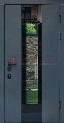 Современная дверь со стеклом для коттеджа ДС-40 в Апрелевке