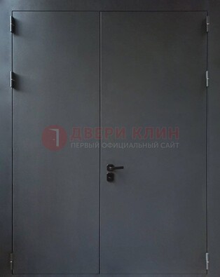 Черная распашная тамбурная дверь Порошок ДТМ-46 в Апрелевке