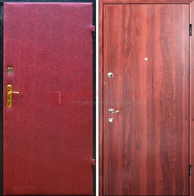 Красная входная дверь с винилискожей ДВ-30 в Апрелевке
