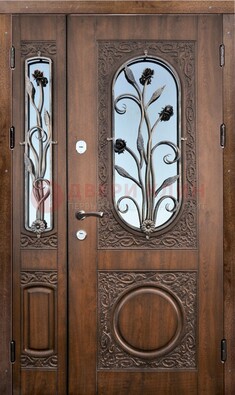 Железная дверь с виноритом и ковкой ДВТ-180 в Апрелевке