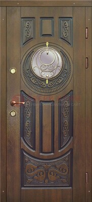 Одностворчатая входная дверь с виноритом и стеклом ДВТ-193 в Апрелевке