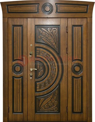Парадная входная дверь с виноритом и узором ДВТ-194 в Апрелевке