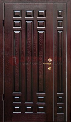 Коричневая металлическая дверь с виноритом ДВТ-20 в Апрелевке