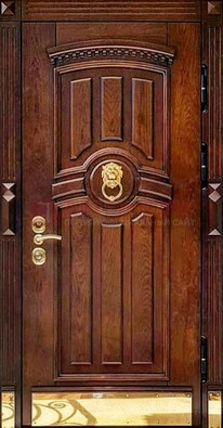 Входная дверь с виноритом в коричневом цвете ДВТ-236 в Апрелевке