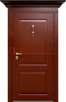 Красная железная дверь винорит для частного дома ДВТ-251 в Апрелевке