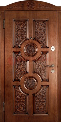 Коричневая входная дверь с виноритом ДВТ-41 в Апрелевке