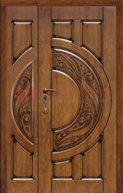 Коричневая входная дверь с виноритом ДВТ-5 в Апрелевке