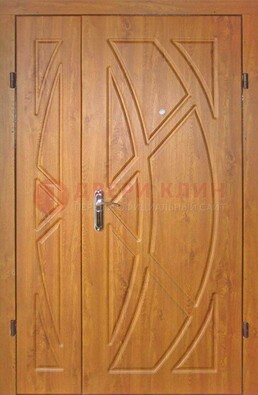 Полуторная металлическая дверь с МДФ золотой дуб ПЛ-17 в Апрелевке