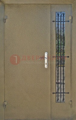 Тамбурная дверь Порошок со стеклом и ковкой ПЛ-20 в Апрелевке